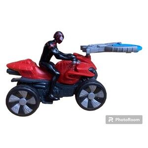 2016 Spider-Man Blast 'n Go Kid Arachnid Miles Morales with ATV (Multi Color)